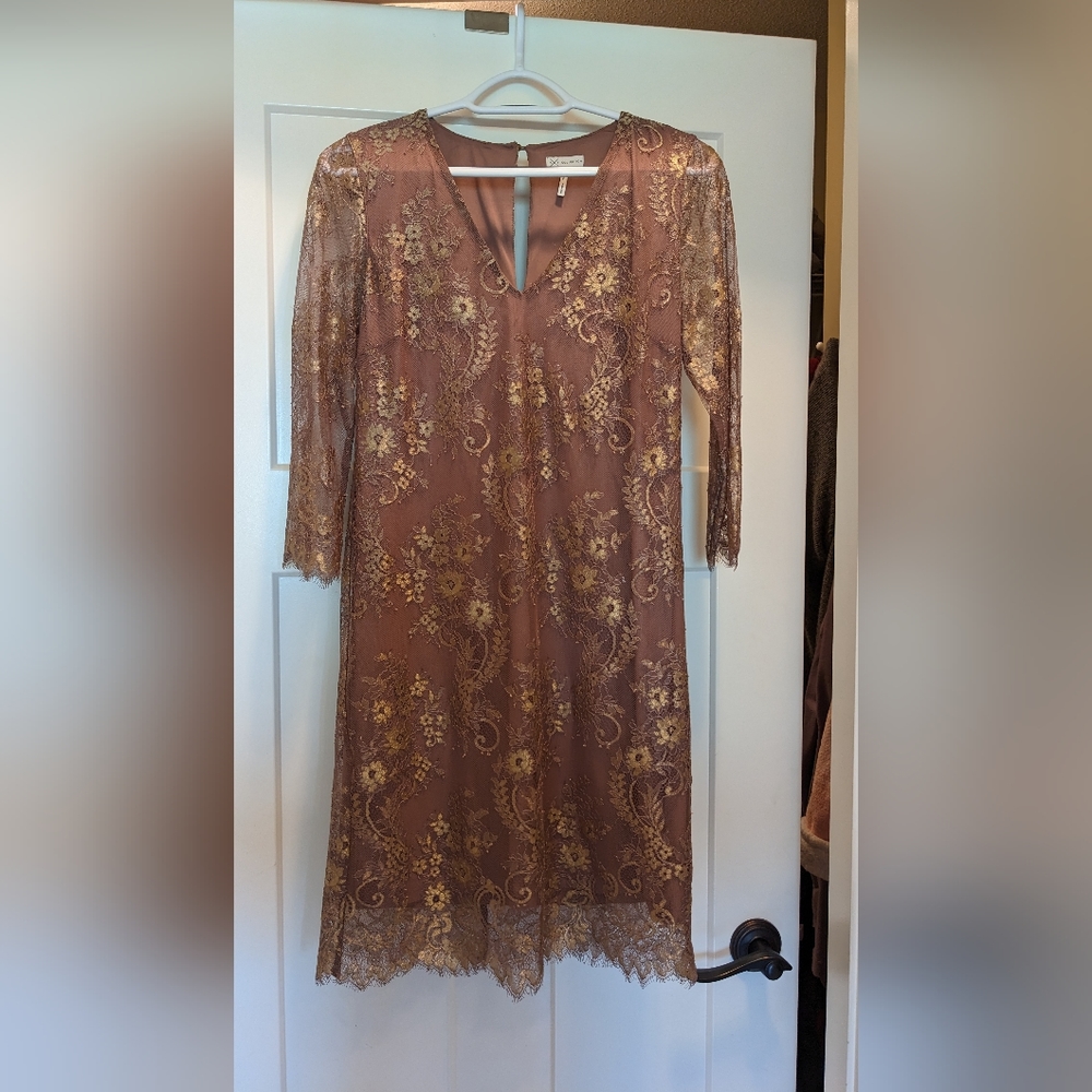 Gentle Fawn rose gold lace dress